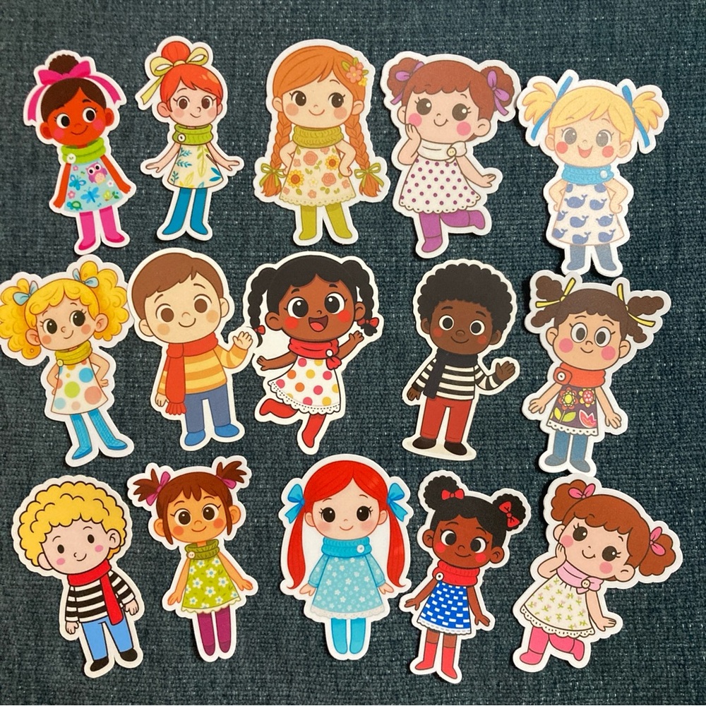 Choice of 4 Colorful Kids Character Stickers choose of 4 for $12